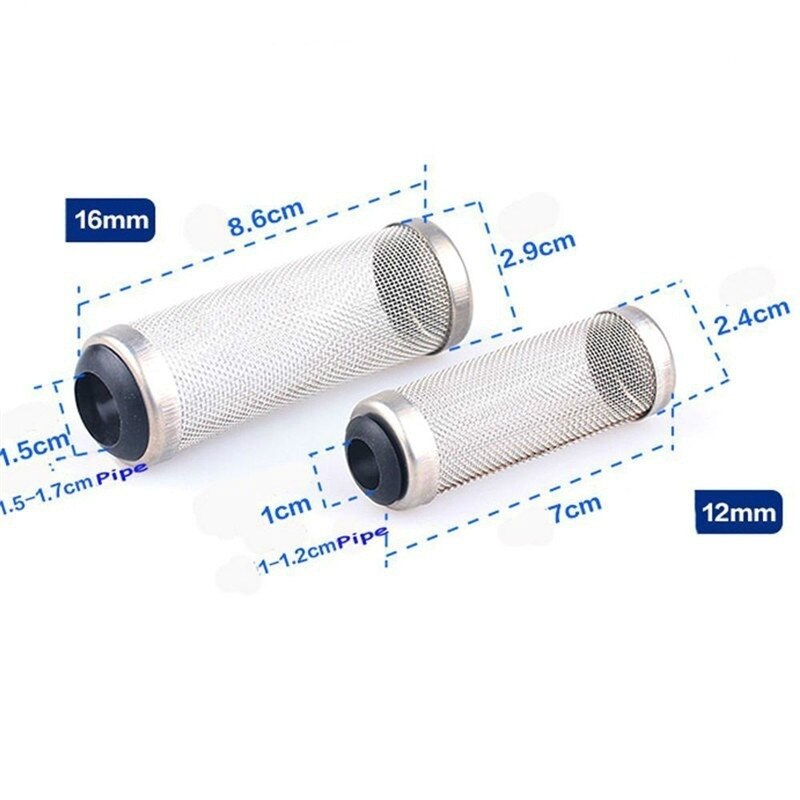 1 Pcs Rvs Filter Voor Aquarium Garnalen Cilinder Aquarium Filter Voor Aquarium Netto Mesh Accessoires Vis: L