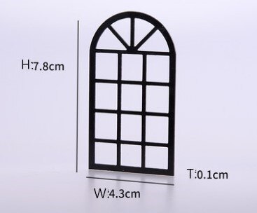 10pcs Building Model Material Window Doors Diy Hut Hand-assembled House Window Frames: 30scale