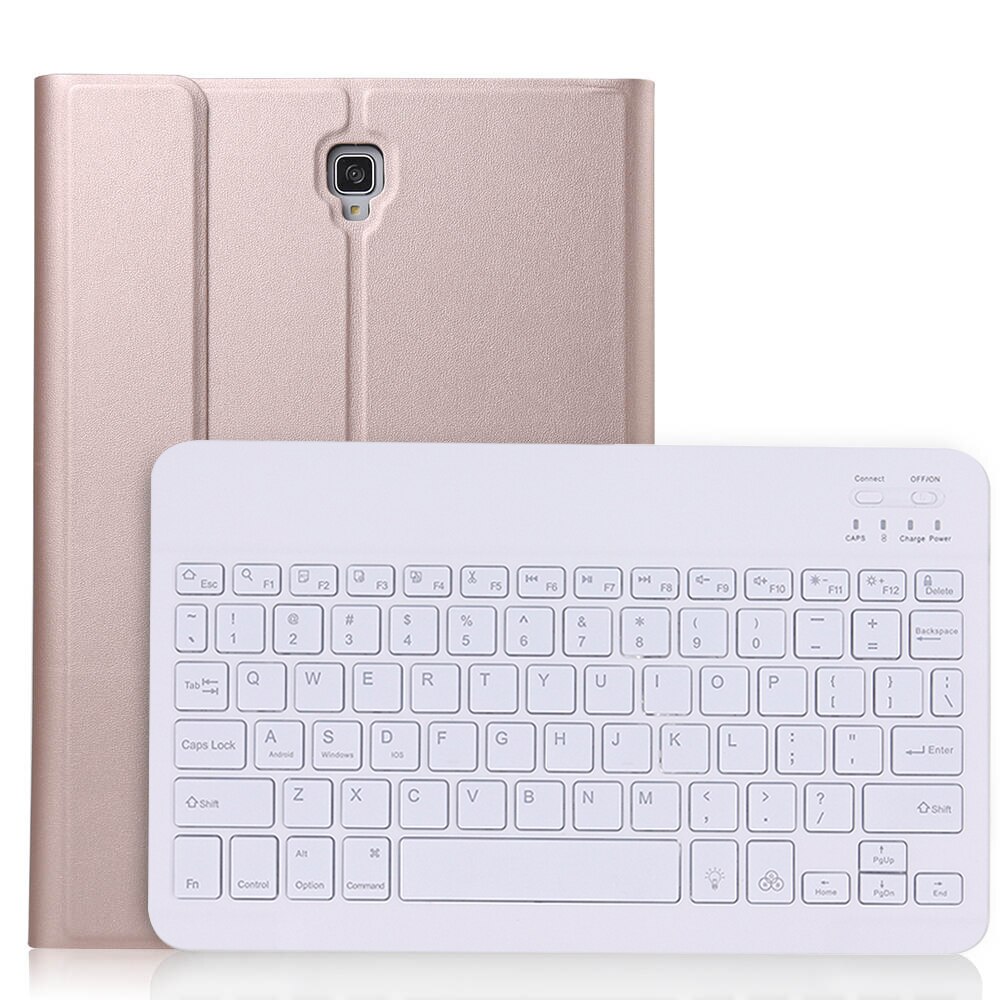 Wireless Keyboard Case Voor Samsung Galaxy Tab Een 10.5 T590 T595 T597 SM-T590 SM-T595 Smart Cover Flip Stand Beschermende case: rose gold