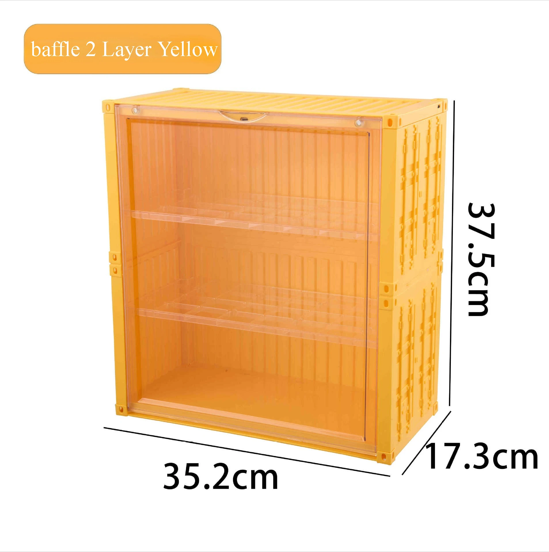 Conteneur jouets boîte de rangement lumières empilées Transparent Figure présentoir boîte aveugle Storag magnétique anti-poussière armoire avec LED: M / Rose