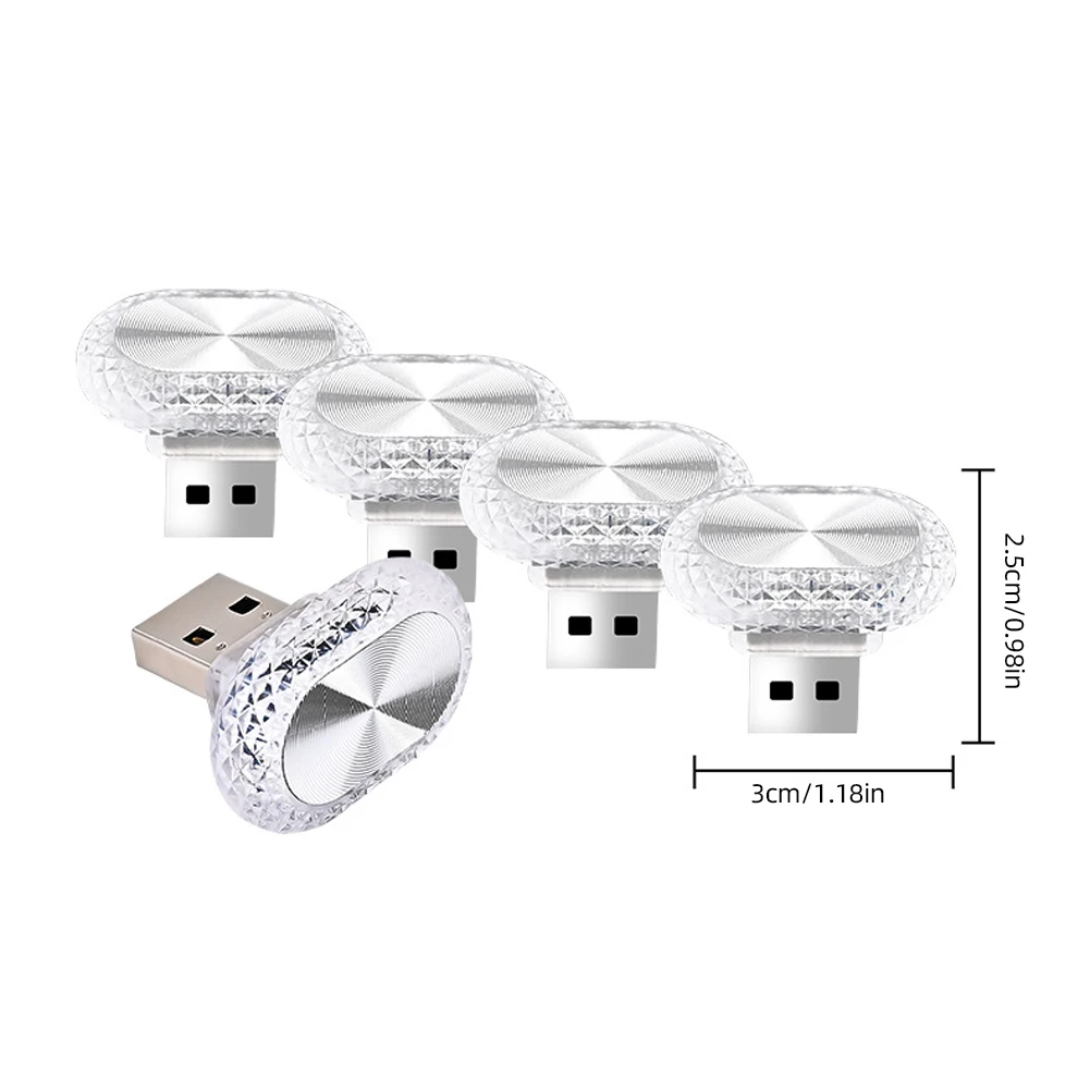 Lámpara decorativa de luz de ambiente para coche, luces LED USB para , modelado ambiental, Plug & Play portátil automotriz, luz Interior de coche