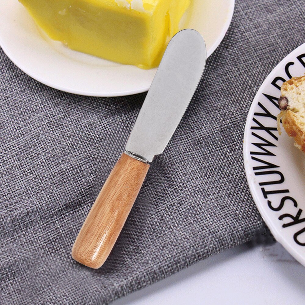6Pcs Rvs Plastic Handvat Boter Mes Siliconen Keuken Gebruiksvoorwerp Set Koken Gereedschap: Default Title