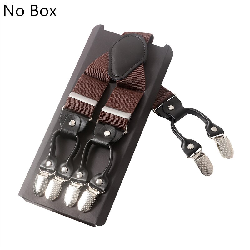 Tirantes de cuero con Clip ajustable para hombre, banda elástica ancha para pantalones, cinturón, arnés de servicio, 35mm: 26