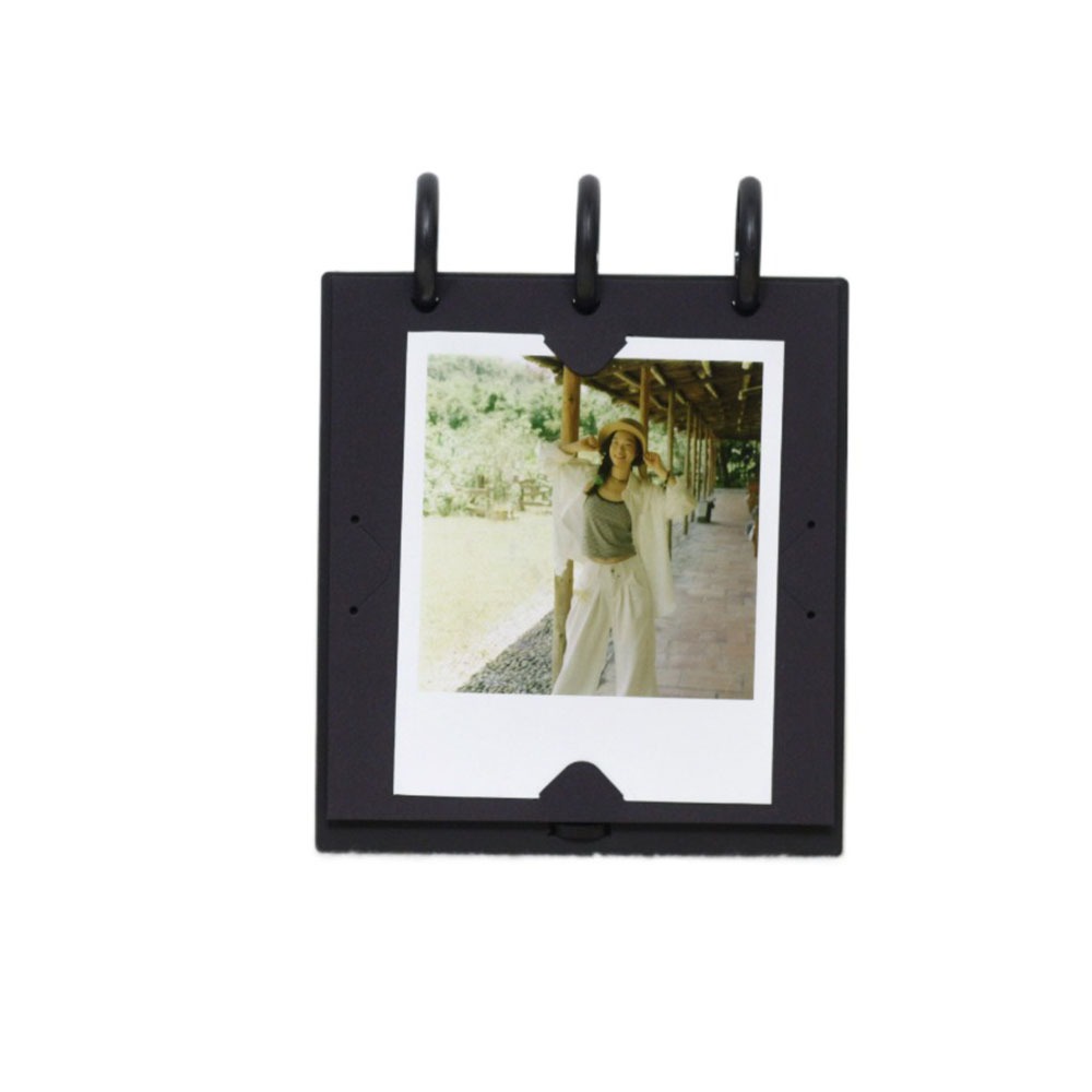 Horizontal/Vertical Display Flip Photo Album Holds 20-40 Photos Self Standing Desktop Photo Frame Double Sided Display: Burgundy