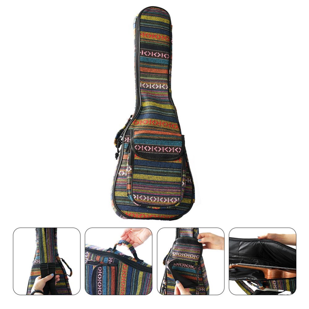 1 pc väskor förtjockad 23 tums lantlig stoppning ukulele väska ukulele fodral ukulele väska bärväska för resor utomhus hem