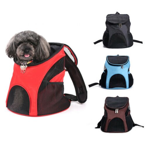 Mochila de hombro con malla respirable para mascota, gato, perro, cachorro, mochila de viaje, bolsa portátil