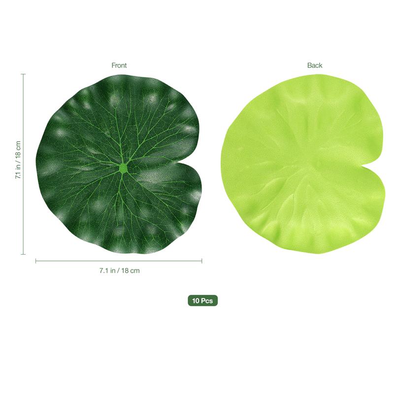 10pcs Artificial Lotus Leaf Floating Lotus Leaves Pool Decoration Water Decorative Aquarium Fish Pond Scenery Lotus Leaves