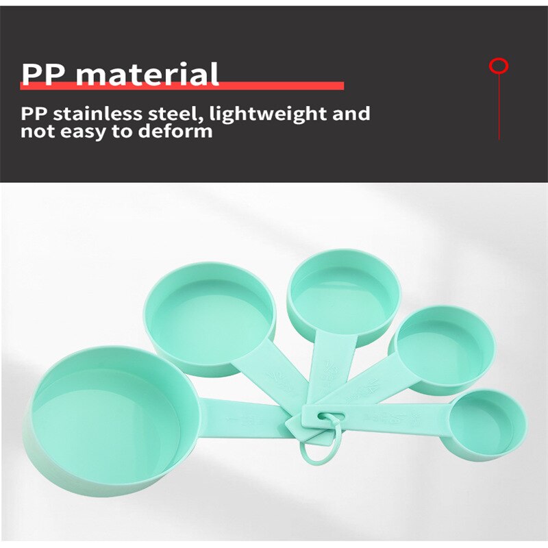 Measuring Spoon and Measuring Cup Baking Tool DIY Cake Baking Formula Milk Powder Spoon 5-Piece Scale Set