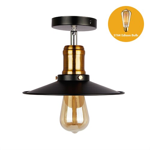 Industrielle Decke Beleuchtung Jahrgang decke Lichter retro decke lampe Hause beleuchtung wohnzimmer esszimmer schlafzimmer beleuchtung: Schwarz enthalten Birne / 220V