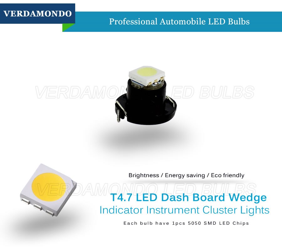 10x T4.7 Led Lampen 5050 Smd Auto Dashboard Waarschuwing Indicator Light Instrument Cluster Lamp DC12V Wit Rood Geel Groen Ijs blauw