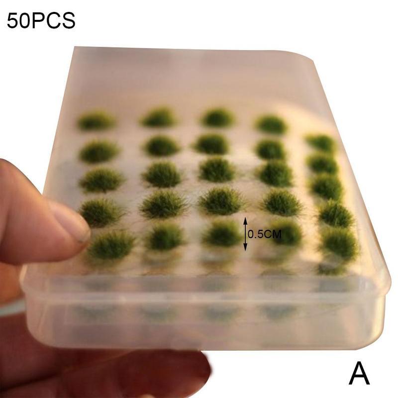 50 Pieces In A Box Diy Miniature Landscape Material Color Table Material For Train Sand With Scene Construction Bushes Six G6r2: A