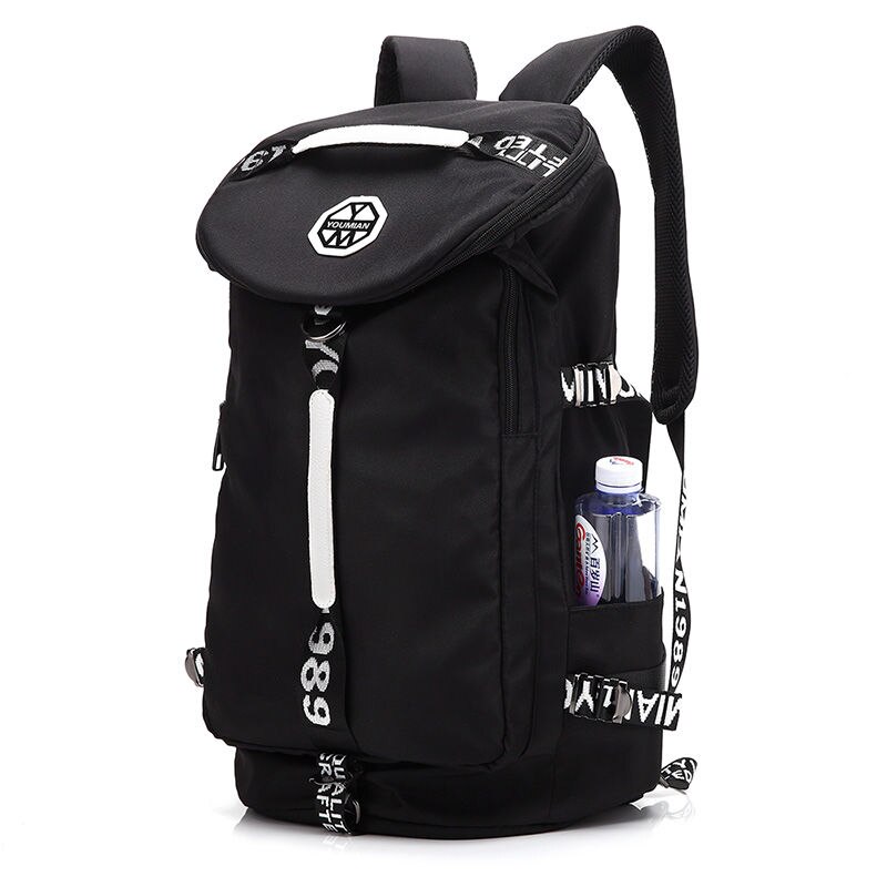 YOUMIAN Large-capacity travel backpack female shoulder bag sports fitness canvas bag light hiking travel luggage