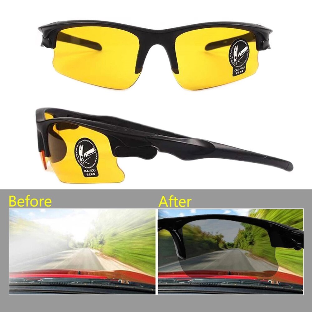 Car Night Vision Driver Goggles Driving Glasses Anti-Glare Vision UV Protection Driver Safety Sunglasses Eyewear Car Accessories