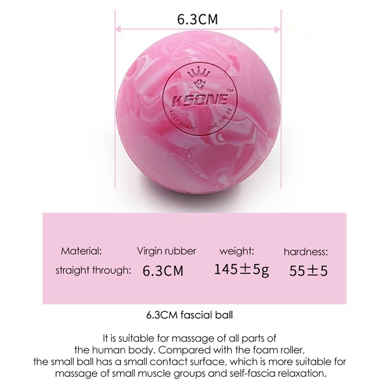 Ksone lacrosse-massageball – tragbarer fitness-massageball – muskelmassagerolle – weicher entspannungs-massageball