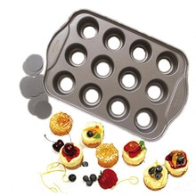 Anti-aanbak Mini Cheesecake Pan, 12 Cup Verwijderbare Metalen Ronde Cake & Cupcake & Muffin Oven Form Mold Voor Bakken Bakvormen Dessert Tool