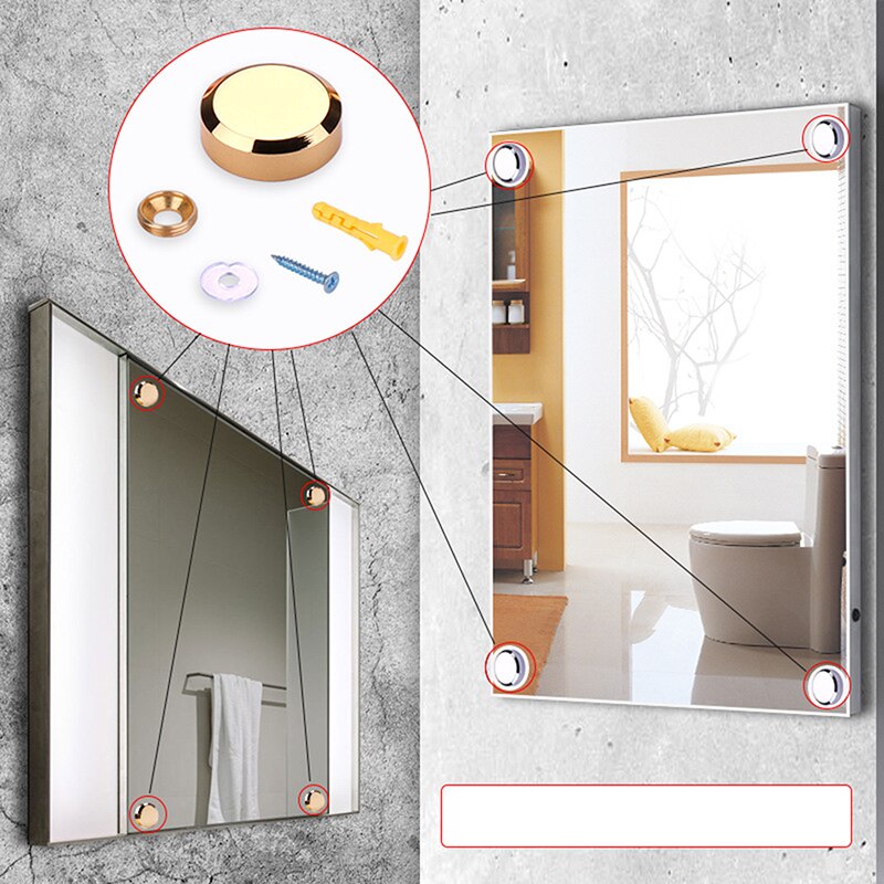 Mirror Fasteners Screws Decorative Cap Nail Advertising Glass Screw Stainless Steel Cover Brass Washer крепежи для стекла