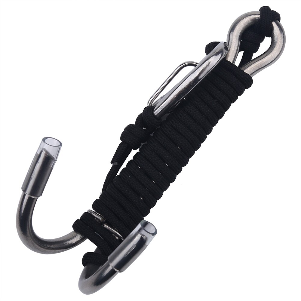 Scuba Diving Double Dual Stainless Steel Reef Drift Hook with Line and clips Hook for Current Dive Underwater