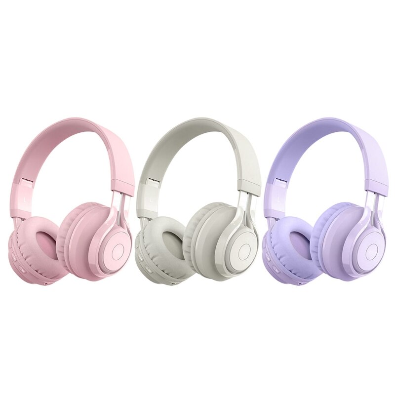 Blue-Tooth Headset 5.0 Blue-Tooth Headset Student Metalen Abrikoos/Roze/Paars