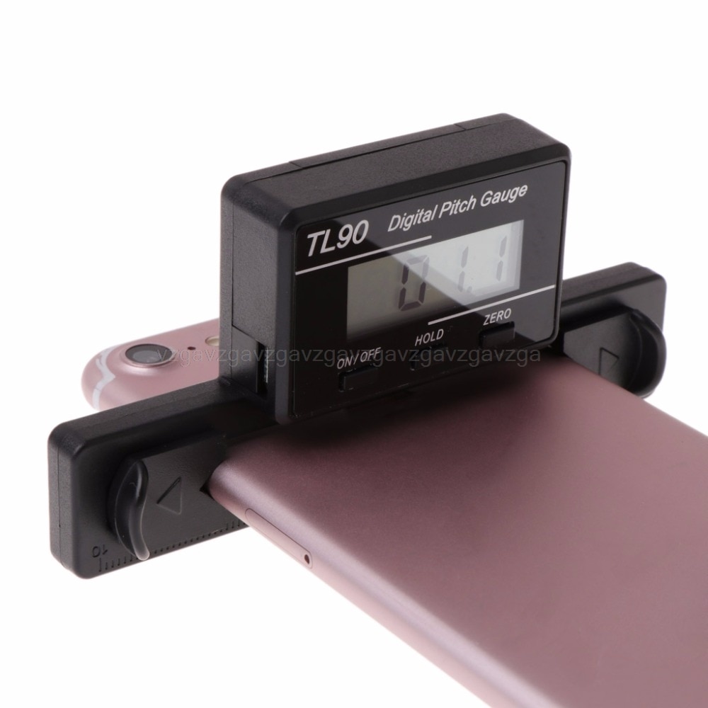 TL90 Digital Pitch Gauge LCD Backlight Display Blades Angle Measurement Tool Pitch Gauge JUL28