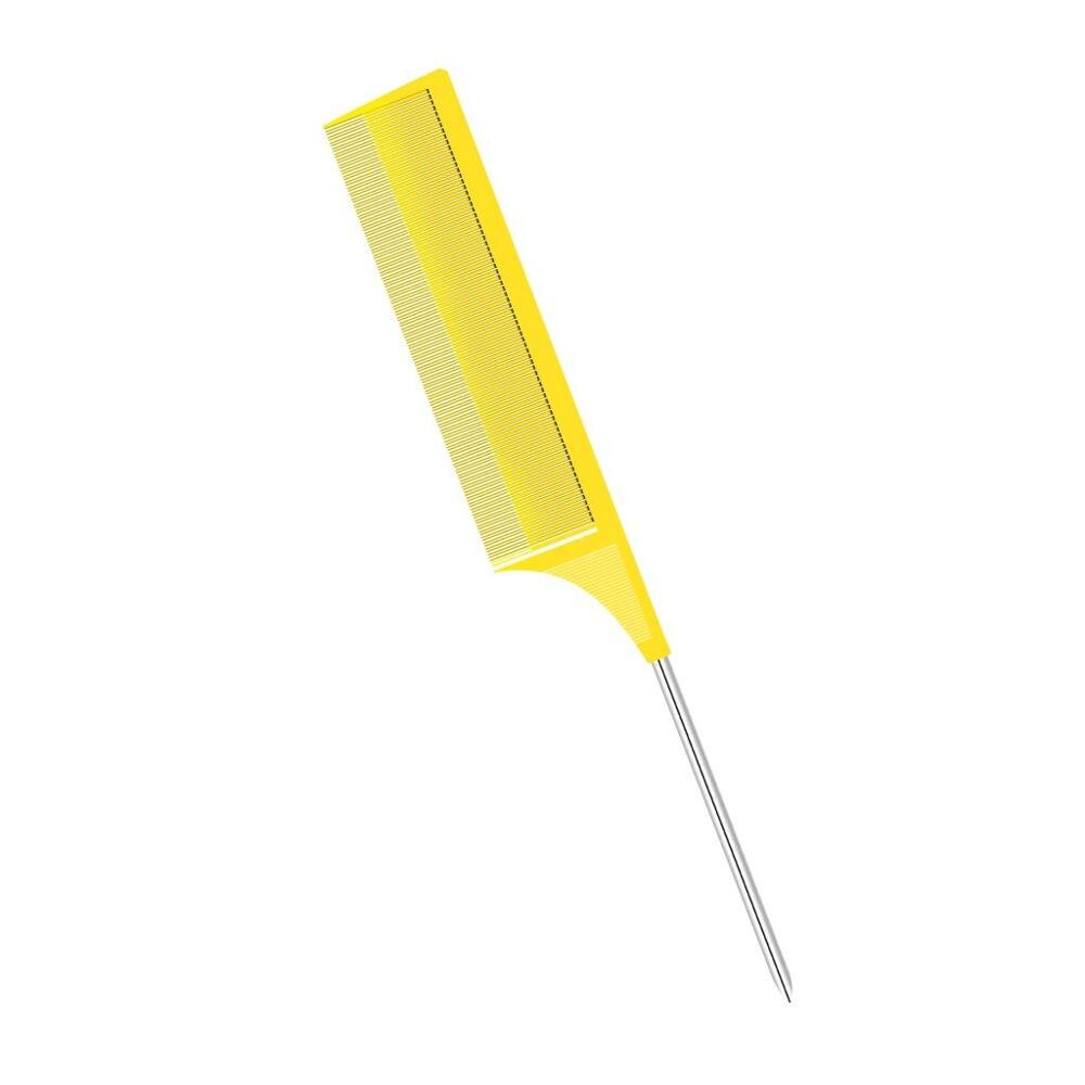 Enkelriktad vävning highlighting foliering hår kam highlight salong hår kammar hårklippning trimmer borstar: A-gul