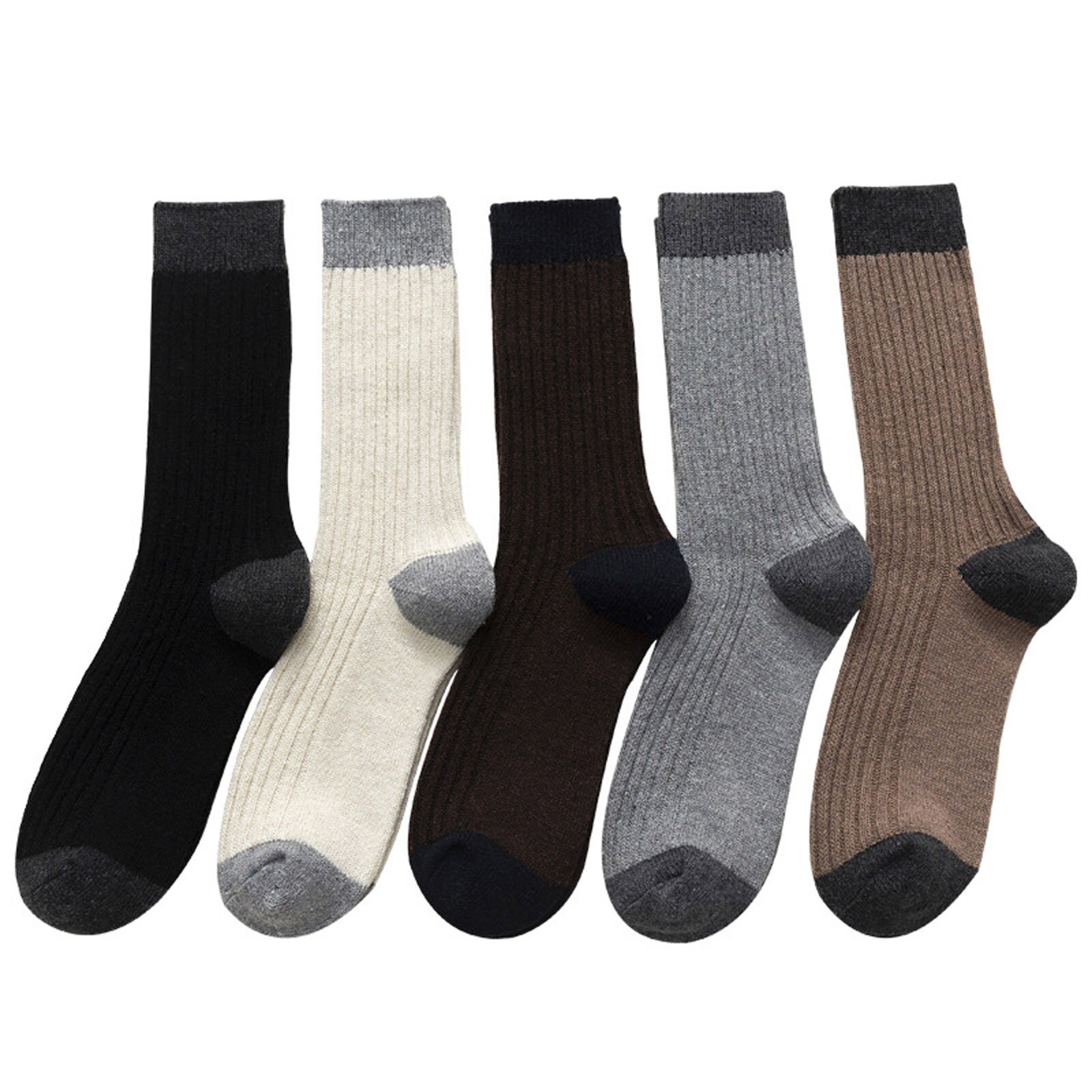 5 Pairs Womens Christmas Socks Winter Soft Warm Cold Knit Wool Sock Calcetines De La Mujer Harajuku Woman Socks Medias De Mujer: B