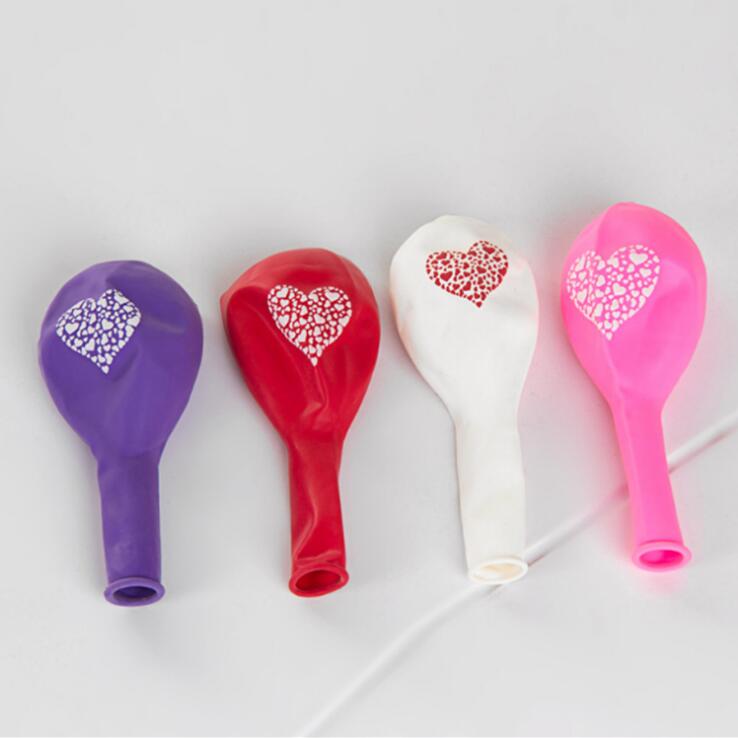 10pcs/lot Red/White Heart Latex Balloons Inflatable Round Air Ball Wedding Happy Birthday Party Balloons Decoration