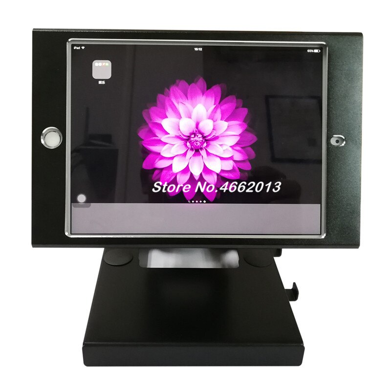 for mini ipad desktop stand with secure lock reversible specialized frame 360 degree revolving hotel front desk order bracket