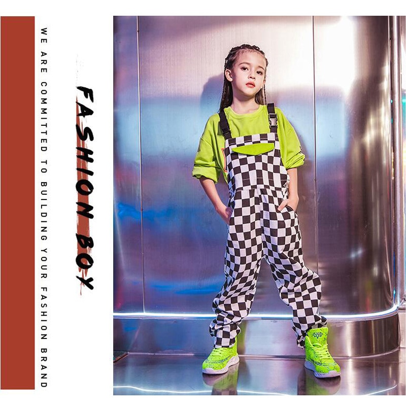 Crianças roupas de dança jazz ballroom dance festival trajes moletom tops calças hip hop trajes para meninas mostrar roupa de palco