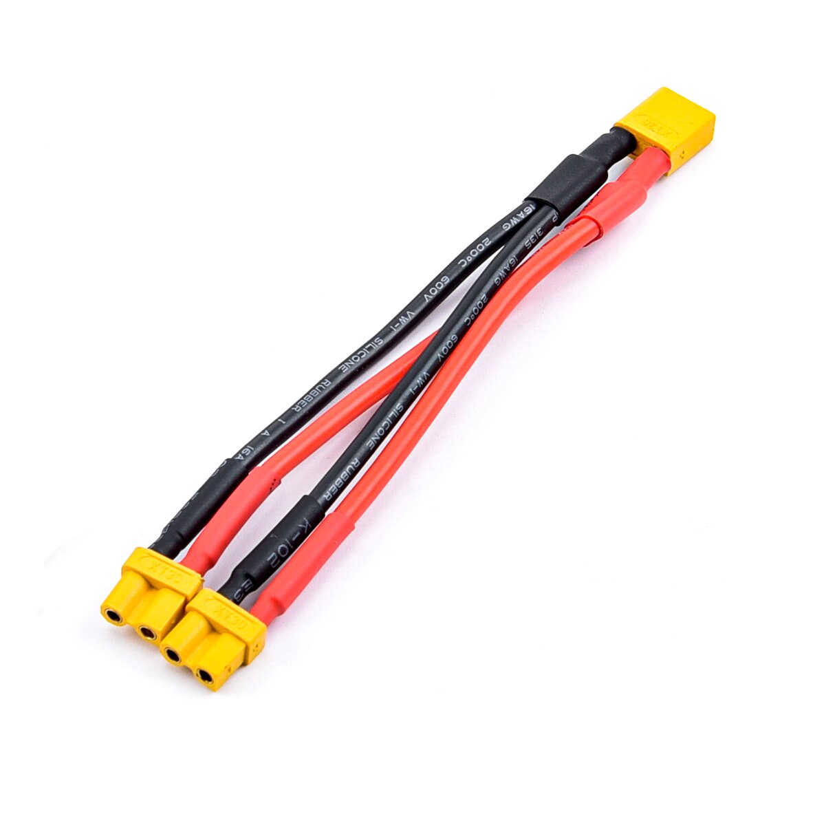 Vergaren XT30 XT-30 Vrouwelijke/Mannelijke Parallelle Kabel Draad Y Lood 18AWG 10 Cm Batterij Oplader Kabel: 1 Male to 2 Female