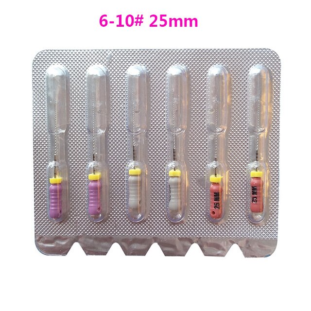 5pack Dental c-pilot pliki 25mm 6-10 # stal nierdzewna C + pliki 21mm pliki endodontyczne C 6 sztuka/paczka pliki endodontyczne: 5pack Size6-10 25mm