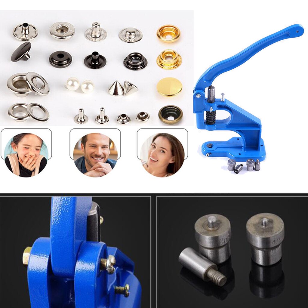 Hand Press Grommet Machine Sewing Tools for Grommets & Eyelet, Snaps, Rivets, Button Covers , Fastener