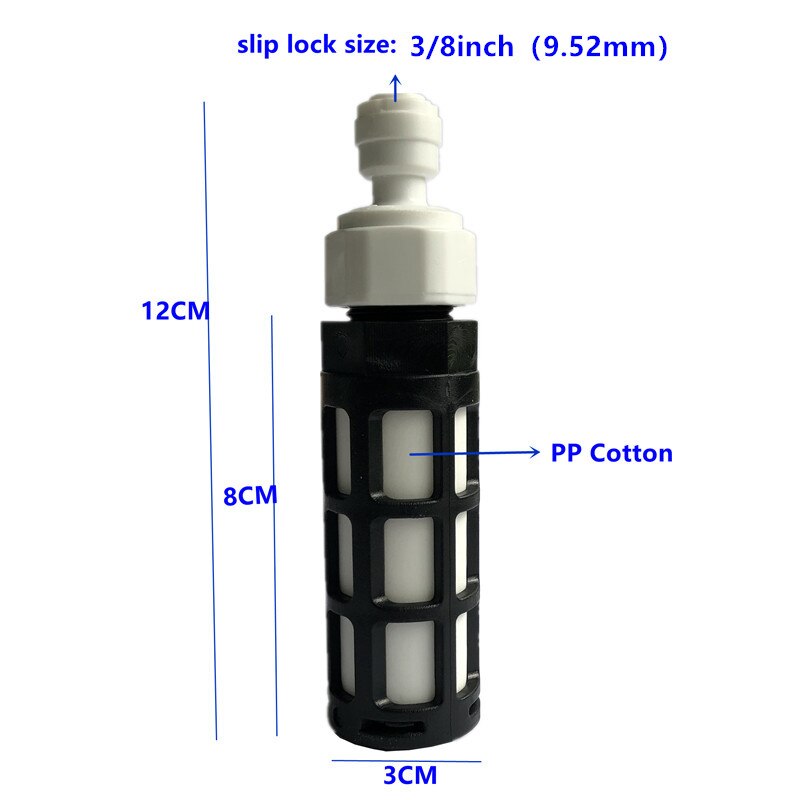 S068 Pack 1 stücke Mini Filter 3cm * 12cm wasser inline Filter selbst-saug kopf Filter für wasser einlass von beschlagen pumpe: anschließen 9.52mm Schlauch