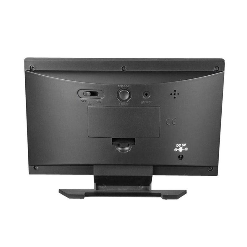 1pcs Clock Radio Electric Desktop Alarm Clock With Radio Digital Control Sound Home LCD Decor Screen Clock Projection Backl B4T7