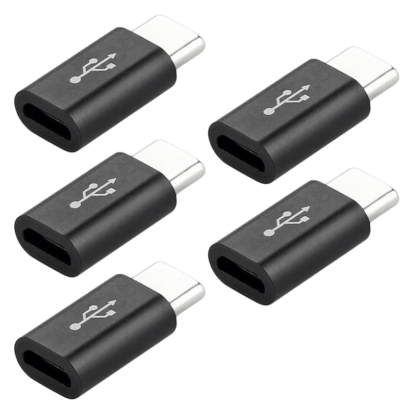 5PCS Mobile Phone Adapter Micro USB To USB C Adapter Microusb Connector For Xiaomi For Huawei For Samsung Adapter Accessories