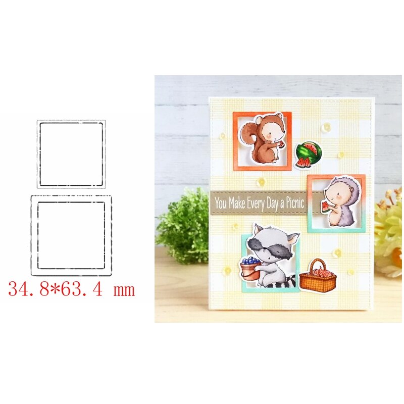Nombreux coeur tronc rectangulaire cercle cadre lapin métal matrices de découpe bricolage Scrapbooking Album gaufrage papier carte 07: M27