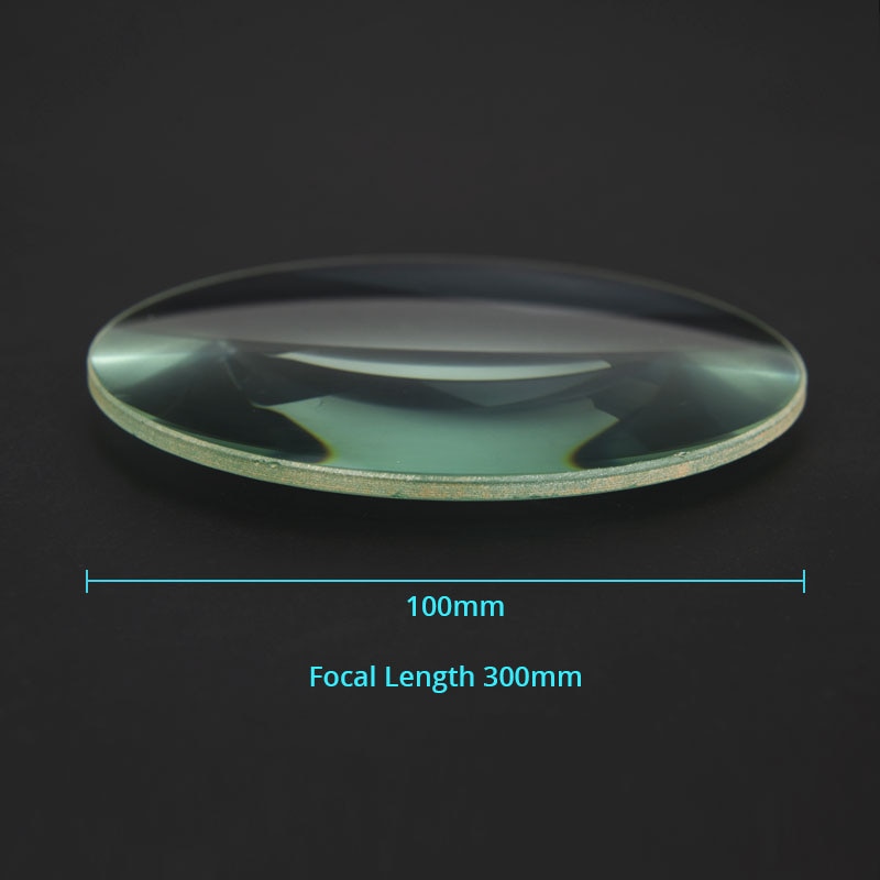 1pc stor diameter 100mm doble konvekse linser optisk glass forstørrelsesglass utskiftbar linse brennvidde 300mm