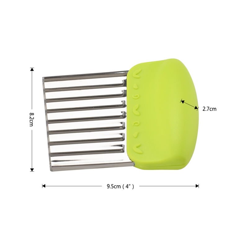 Stainless Steel French Fries Cutter Wavy Vegetable Slicer Chopper Crinkle Fruit Cutters Potato Grater With Handle Kitchen Tools: Default Title