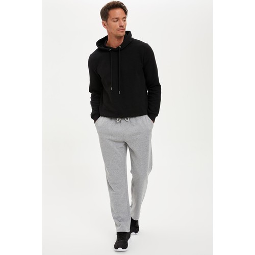 Defacto Male Slim Fit Basic Gray Sweatpants Season