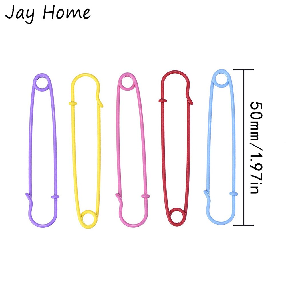10/30 stk store sikkerhetsnåler 50mm fargerike klesnåler vårlås synåler fester for gjør-det-selv-håndverk strikking av smykker