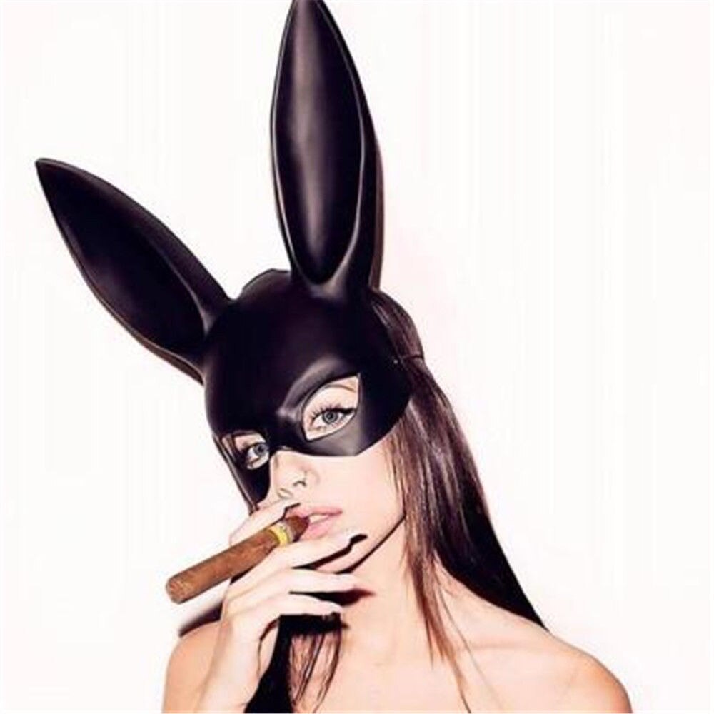 Demi visage lapin oreille masque lapin oreille masque pour Bar fête déguisement Cosplay: A