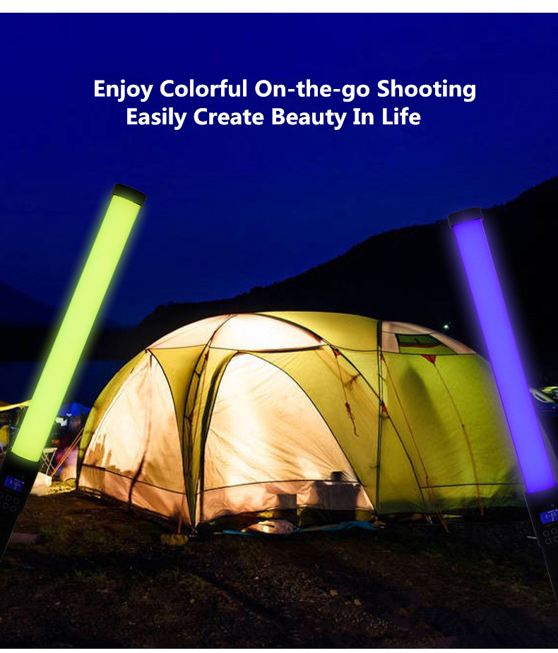 RGB Light Stick Handheld Photography Lamp 4600mAh Party Colorful LED Lamp Fill Light Handheld Wand Flash Speedlight Video Live