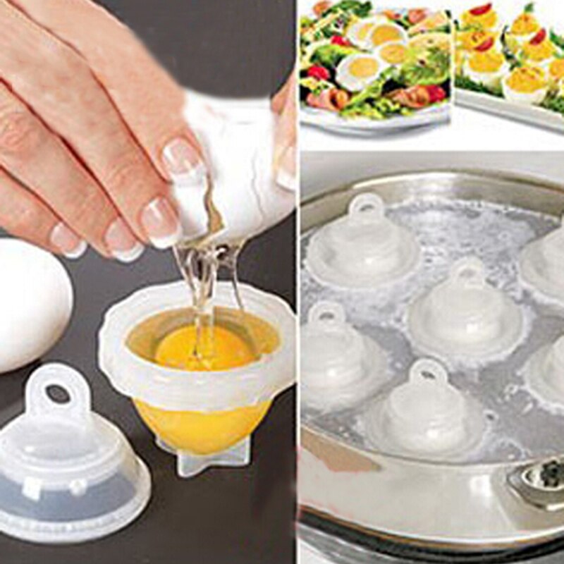 Khgdnord-Tazas para hervir huevos duros sin cáscara, separadores de huevos, moldes