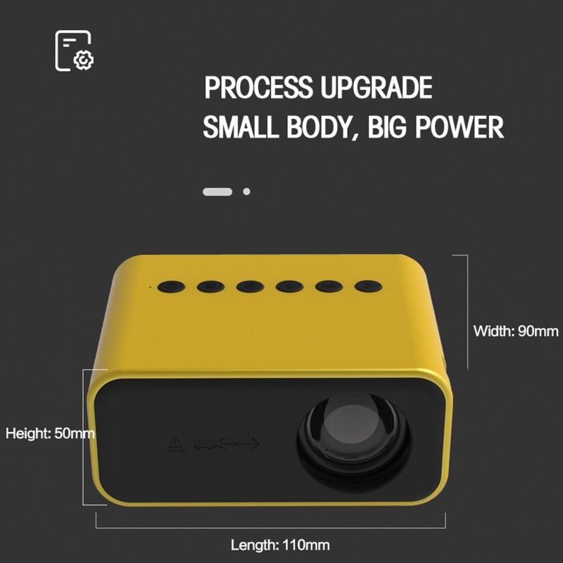 T500 1920X1080P 80 Lumen Draagbare Mini Home Theater Led Hd Digitale Projector Met Afstandsbediening &amp; Adapter