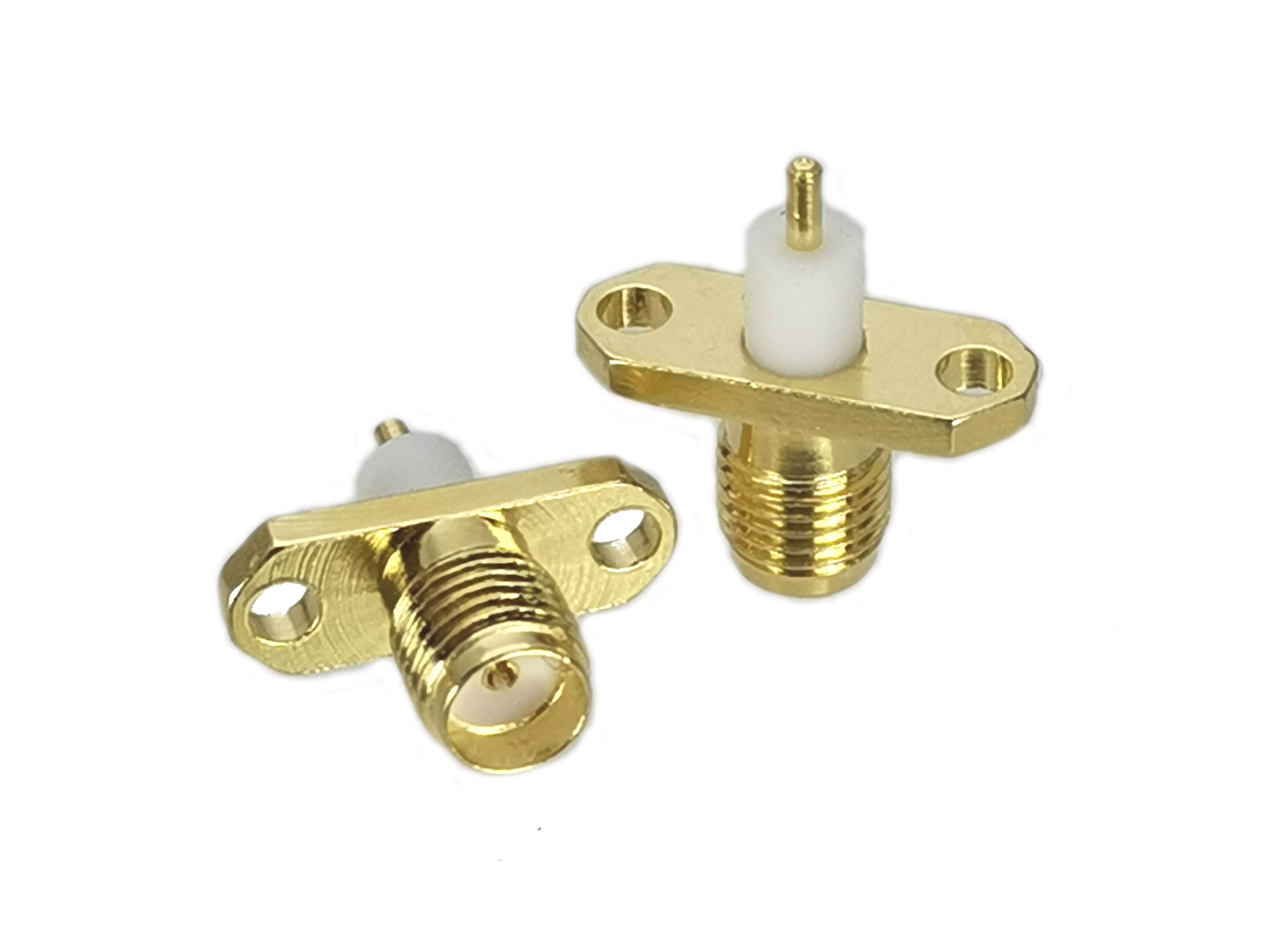 1Pcs RP-SMA Rpsma Mannelijke Jack & Vrouwelijke Plug Schot & Flens Solder Panel Mount & Pcb Mount Rf Adapter connector