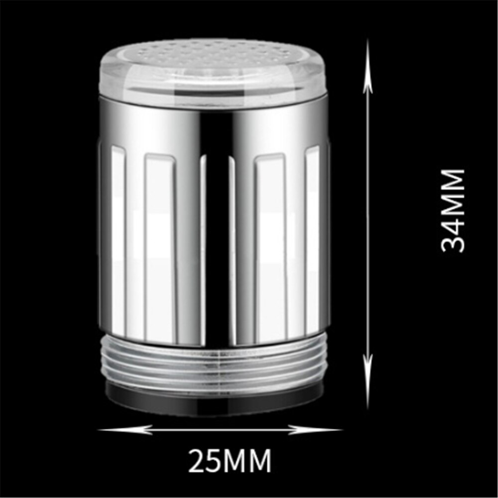 2Pcs Led Kraan Badkamer Lichtgevende Kraan Lamp 3 Kleuren Lichten Volgens Watertemperatuur Keuken Kranen Douchekop