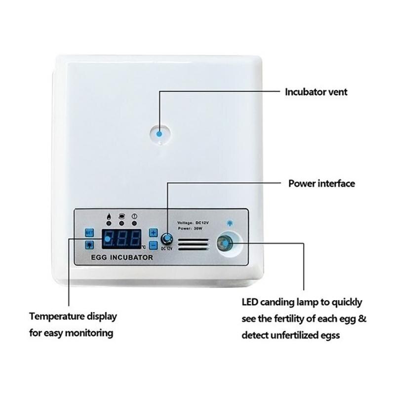 16 Egg Automatic Incubator Brooder 110V/220V DC12V Digital Mini Brooder Machine with Turner Hatcher Chicken Incubation Equipment