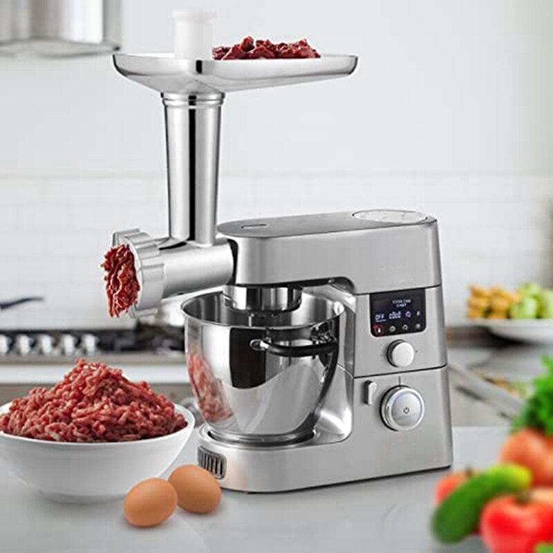 Meat Grinder Accessory Suitable for KitchenAid with 2 Filling Hoses and 4 Grinding Plates