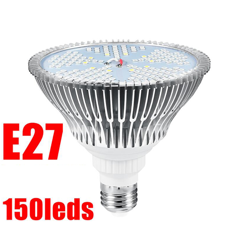 LED Grow Light Full Spectrum Sunlike E27 Growing Bulb For Indoor Hydroponics Flowers Plants LED Growth Lamp: 150leds