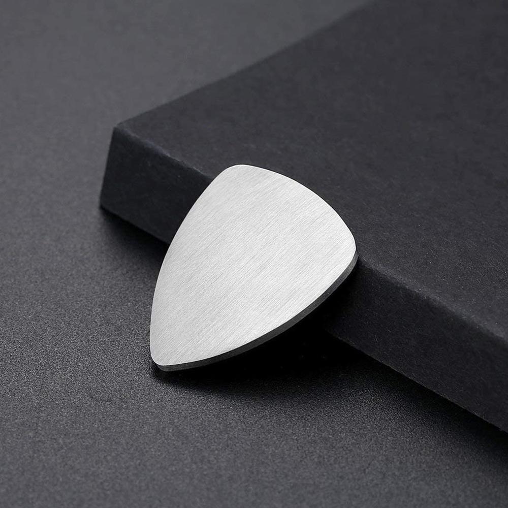 Médiator de guitare sculpté en acier titane, I Pick You Always & Forever, lettre gravée, Ukulele Pick, accessoire d'instrument de musique