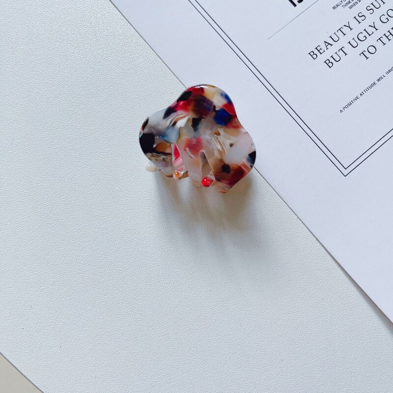 3cm Mini włosy akcesoria chmura w kształcie octanu klamra do włosów dla WomanTortoiseshell Mutiple Barrette akrylowe geometryczne szpilka